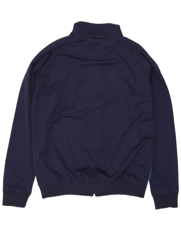 Kappa Hombre Chándal Top Chaqueta 2XL Azul Marino Colorblock Poliéster