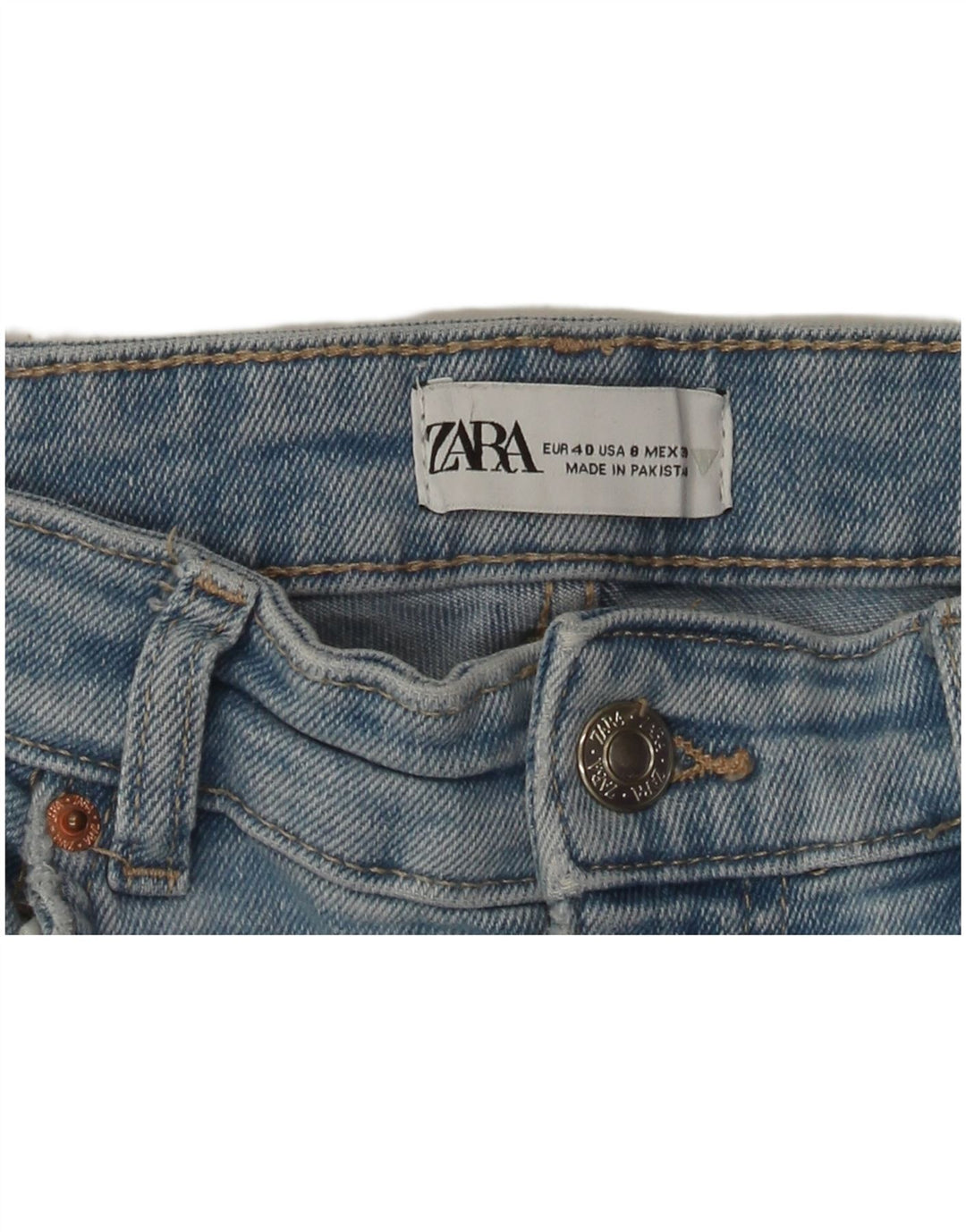 ZARA Mujer Vaqueros Skinny EU 40 Medium W30 L29 Azul