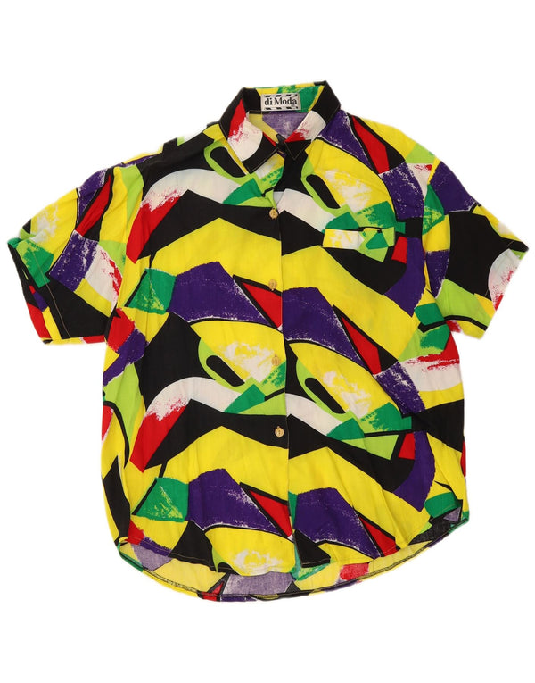 Vintage Womens Shirt Blouse UK 16 Large Multicoloured Geometric