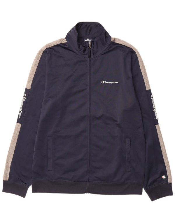 Champion Chaqueta De Chándal Con Gráfico Para Hombre XL Azul Marino Colorblock