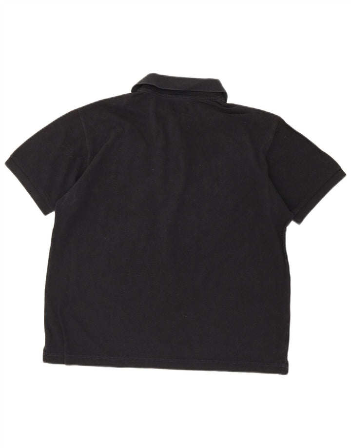 Rifle Polo Hombre Algodón Negro Mediano