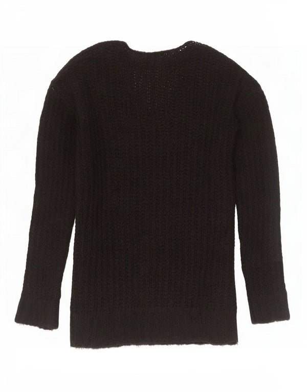 Zara Suéter con Cuello en V para Mujer UK 40 Medio Negro Acrílico