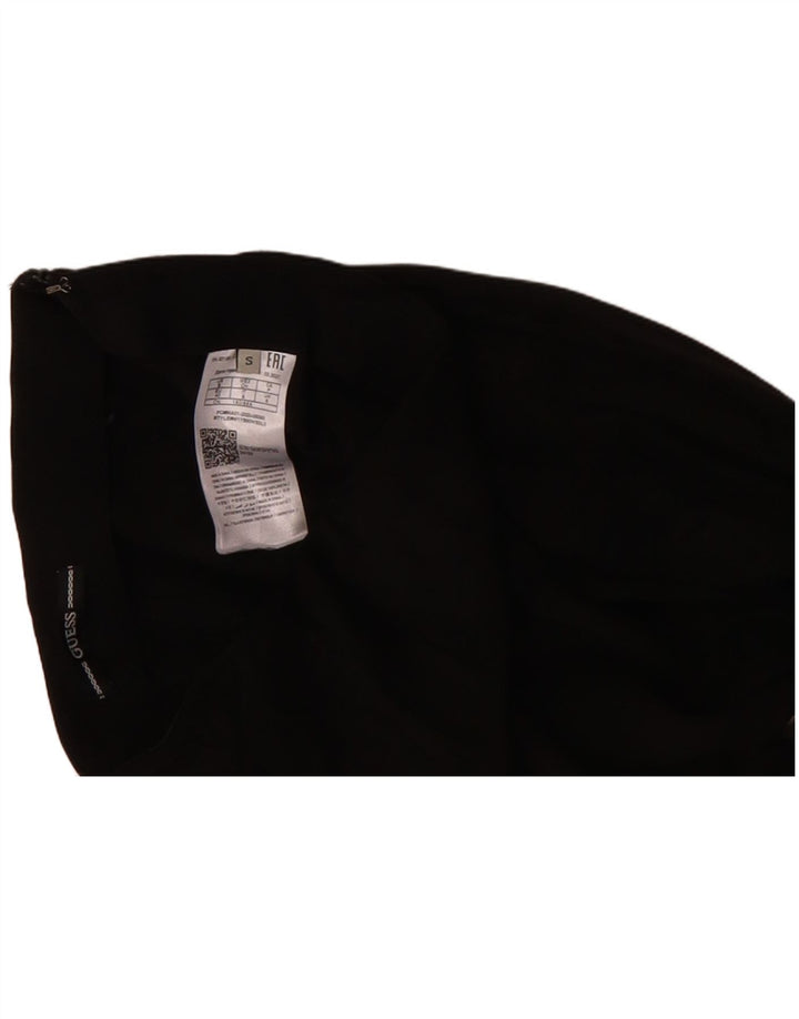 GUESS Womens Slim Casual Trousers Small W26 L25 Black Polyester