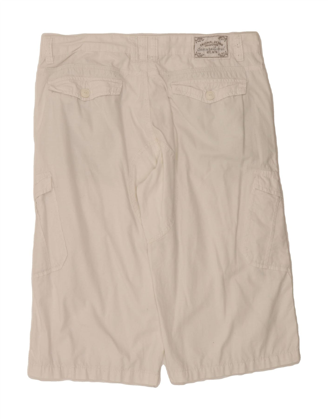 VINTAGE Mens Cargo Shorts W40 XL  White Cotton Vintage Vintage and Second-Hand Vintage from Messina Hembry 