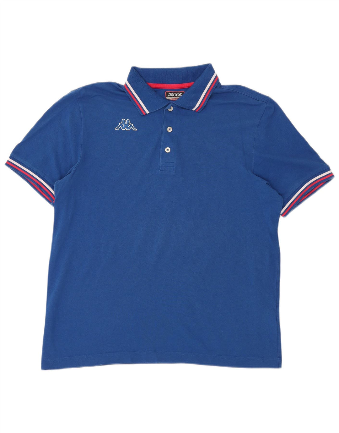 KAPPA Polo Hombre Grande Azul Algodón
