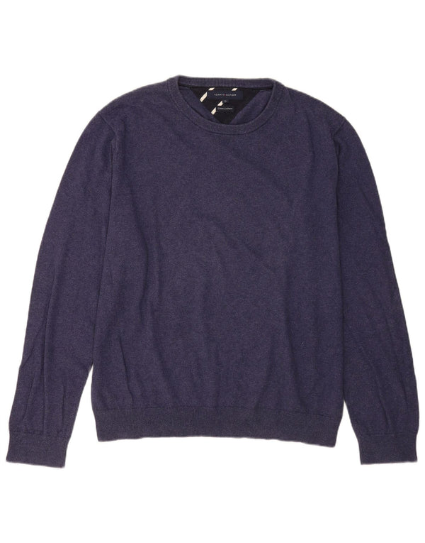 Tommy Hilfiger Jersey con Cuello Redondo para Hombre XL Algodón Azul Marino