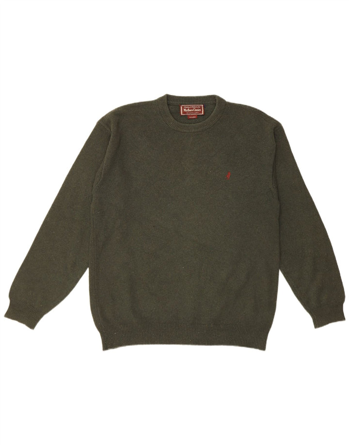 Marlboro Classics - Jersey de cuello redondo para hombre, talla 2XL, color caqui