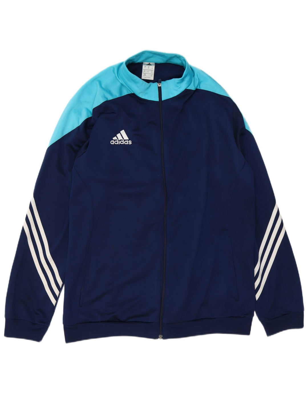 ADIDAS Hombre Chándal Top Jacket XL Azul Marino Colorblock Poliéster