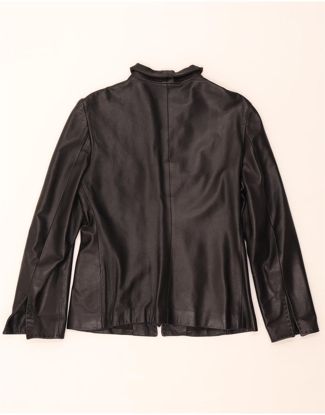 MARCO DEL FORTE Chaqueta de Cuero Mujer IT 42 Mediana Cuero Negro