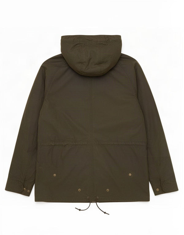 Barbour Chaqueta de algodón encerado con capucha para mujer UK 18 XL Caqui