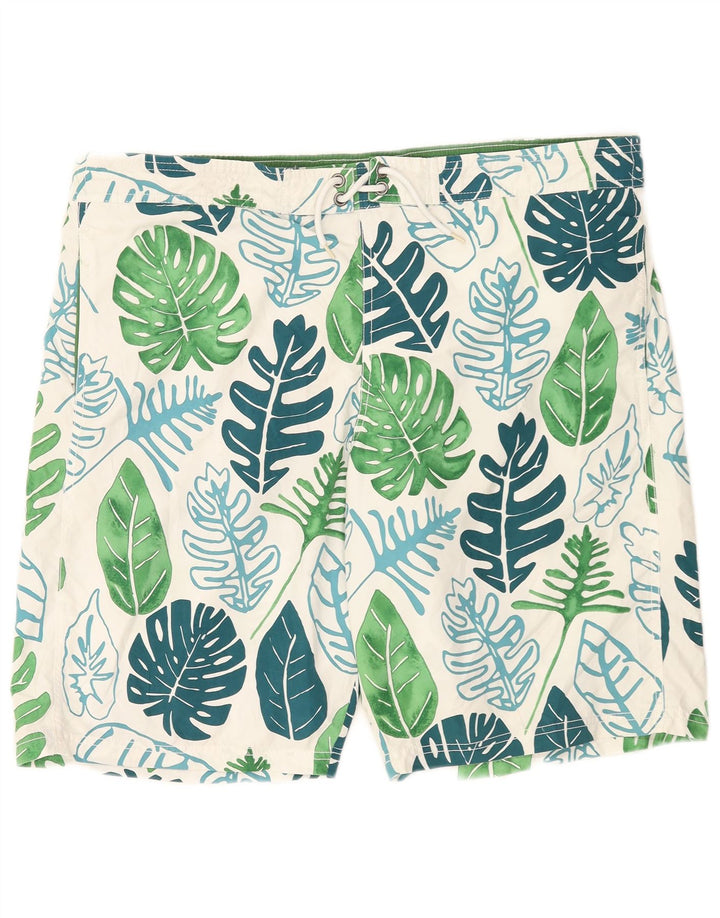 Marks & Spencer - Bañador para hombre, color azul, talla 2XL, color blanco floral