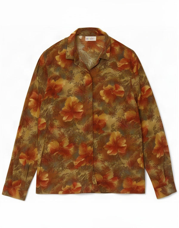 Vintage Womens Shirt Blouse UK 14 Medium Multicoloured Floral