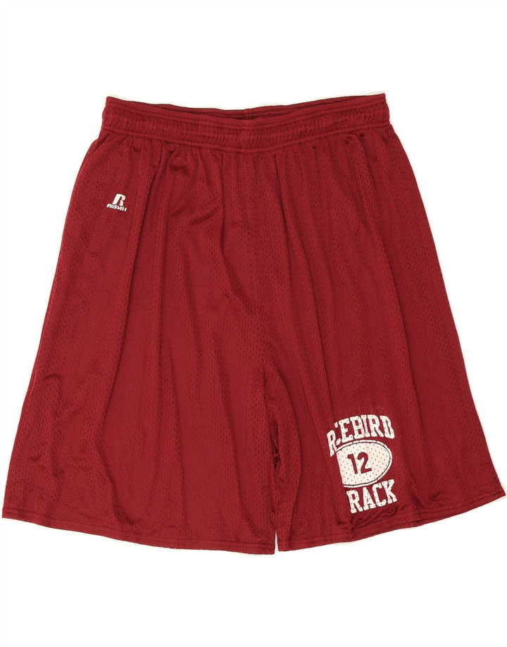 RUSSELL ATHLETIC Mens Sport Shorts 2XL Red Nylon Vintage Russell Athletic and Second-Hand Russell Athletic from Messina Hembry 