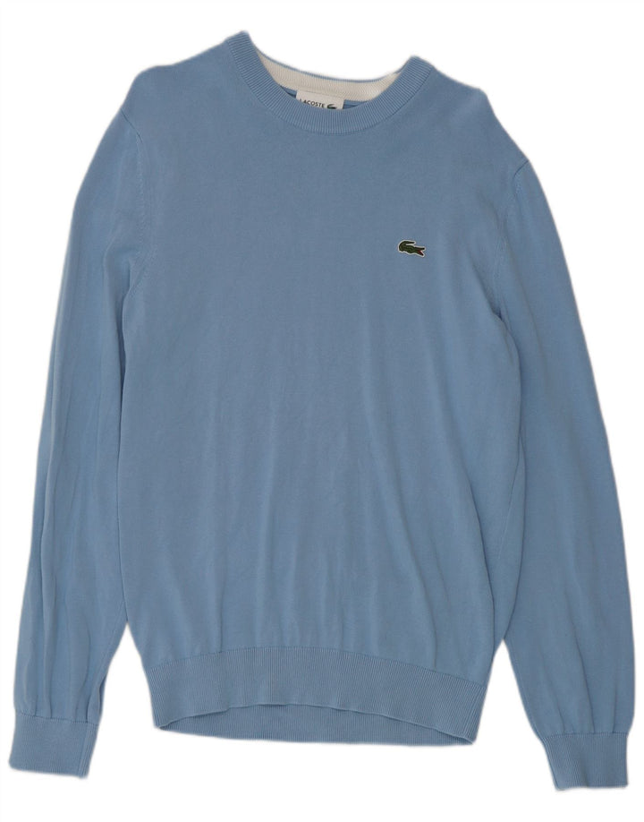 Lacoste Jersey para hombre de corte regular con cuello barco talla 4 azul mediano