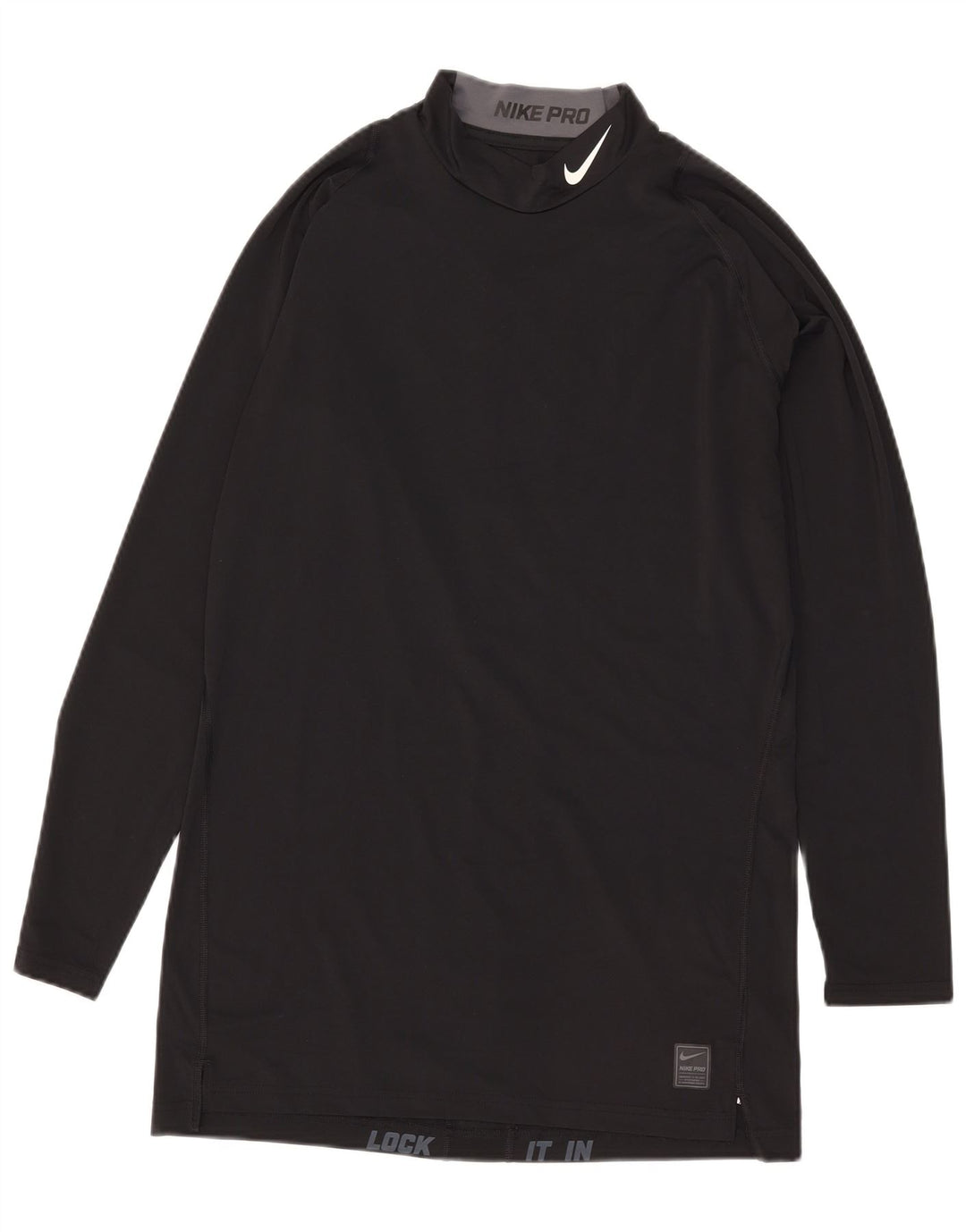 Nike - Camiseta de compresión para hombre, manga larga, 2XL, poliéster negro