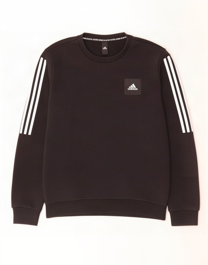 Adidas Hombre Sudadera Jumper Small Negro Algodón