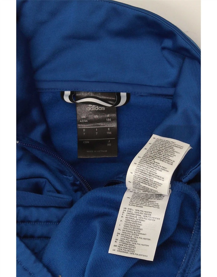 Adidas - Chaqueta de chándal para hombre, talla 42/44, poliéster azul grande
