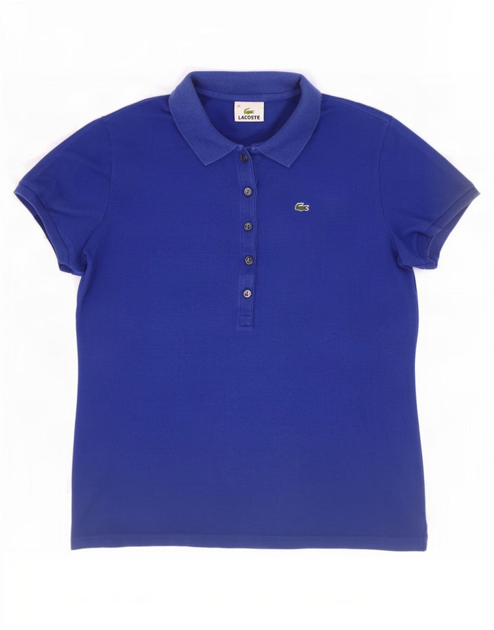 Polo Lacoste Mujer Talla 40 Algodón Azul Medio