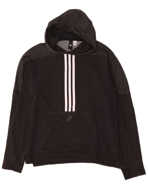 Adidas Hombre Sudadera Con Capucha Jumper Medium Negro Algodón
