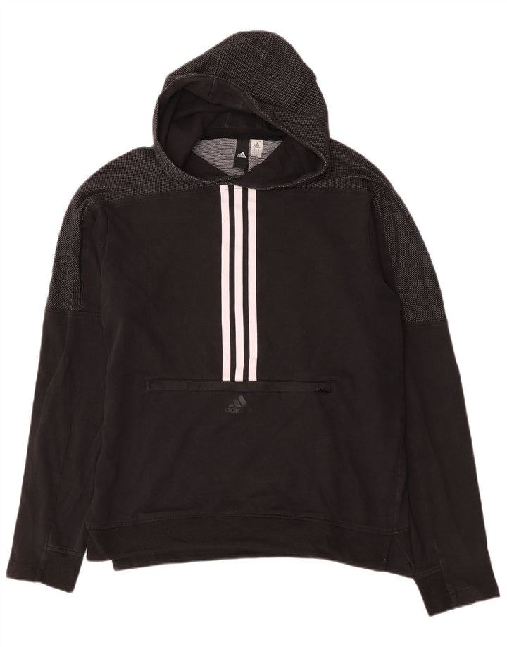 Adidas Hombre Sudadera Con Capucha Jumper Medium Negro Algodón