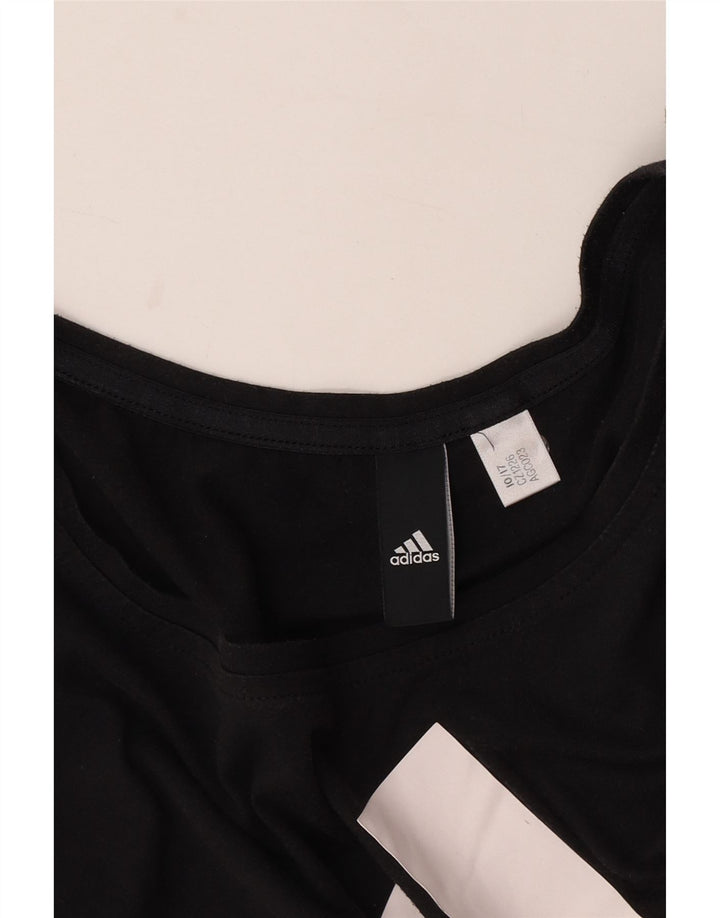 Adidas - Camiseta gráfica para mujer, talla 40, talla M, color negro
