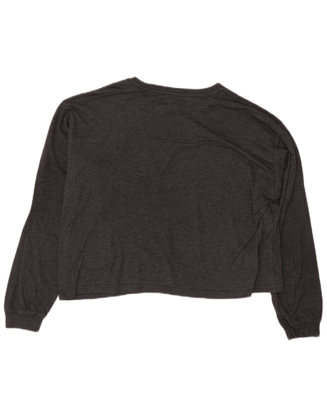 WRANGLER Top corto con gráfico para mujer, manga larga, UK 10, pequeño, gris, floral