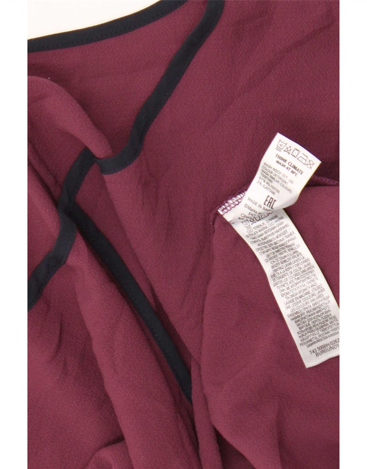 Marks & Spencer Blusa regular para mujer UK 20 2XL Poliéster burdeos