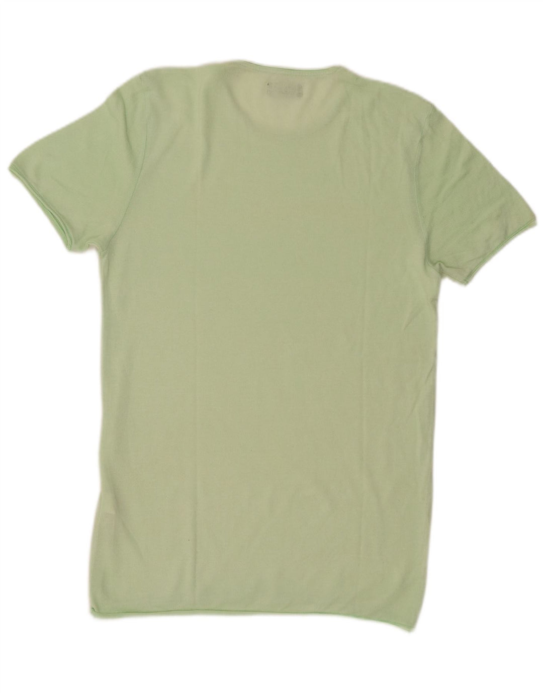 Zara Hombre Camiseta Top Algodón Verde Medio