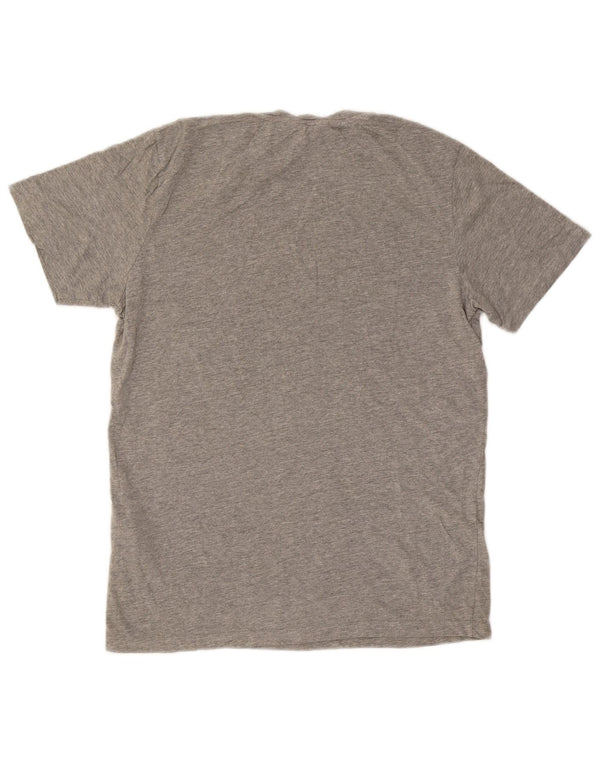 JACK & JONES Hombre Camiseta Gráfica Top Algodón Gris Medio