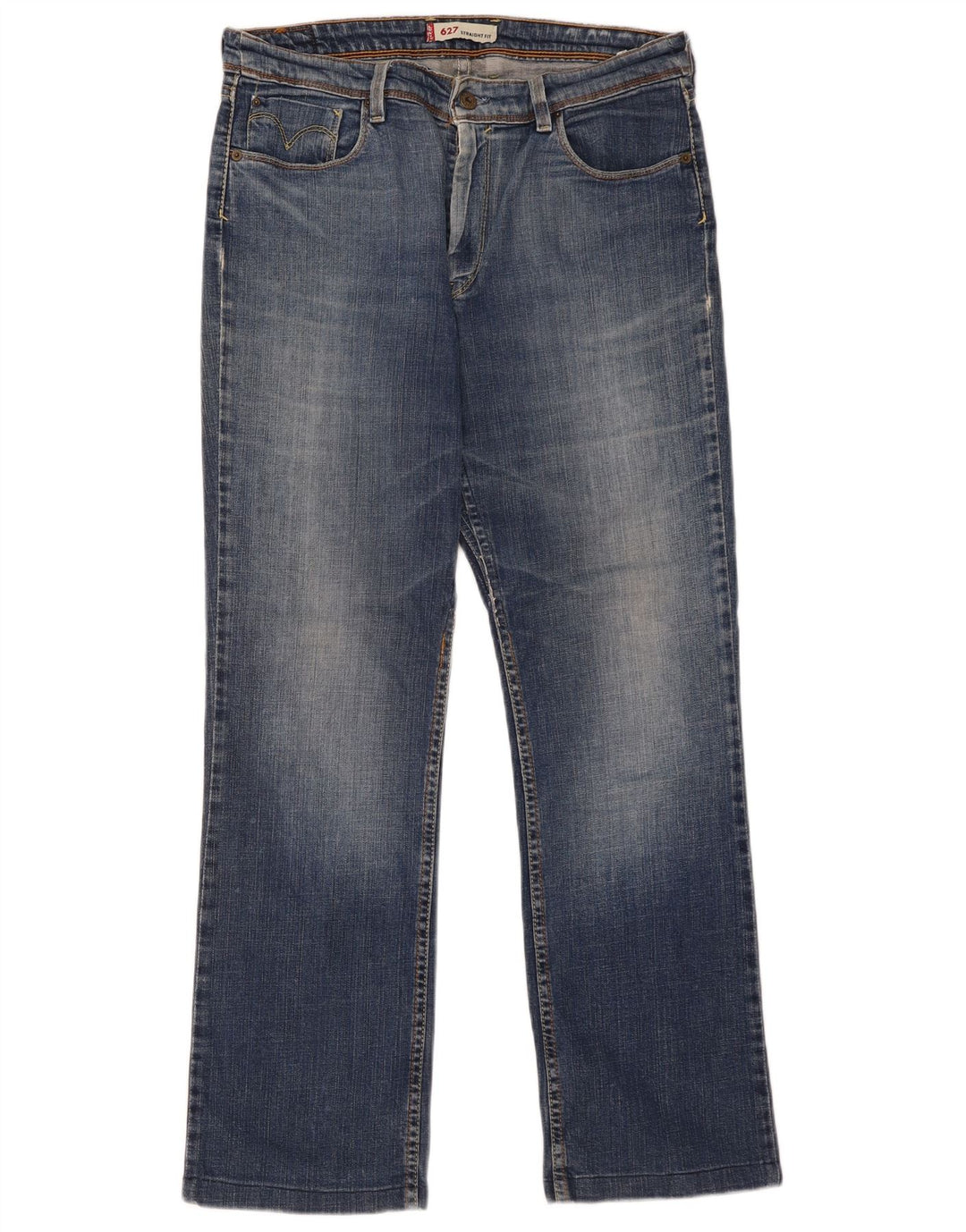 Vaqueros Levi's Mujer 627 Rectos W34 L30 Algodón Azul