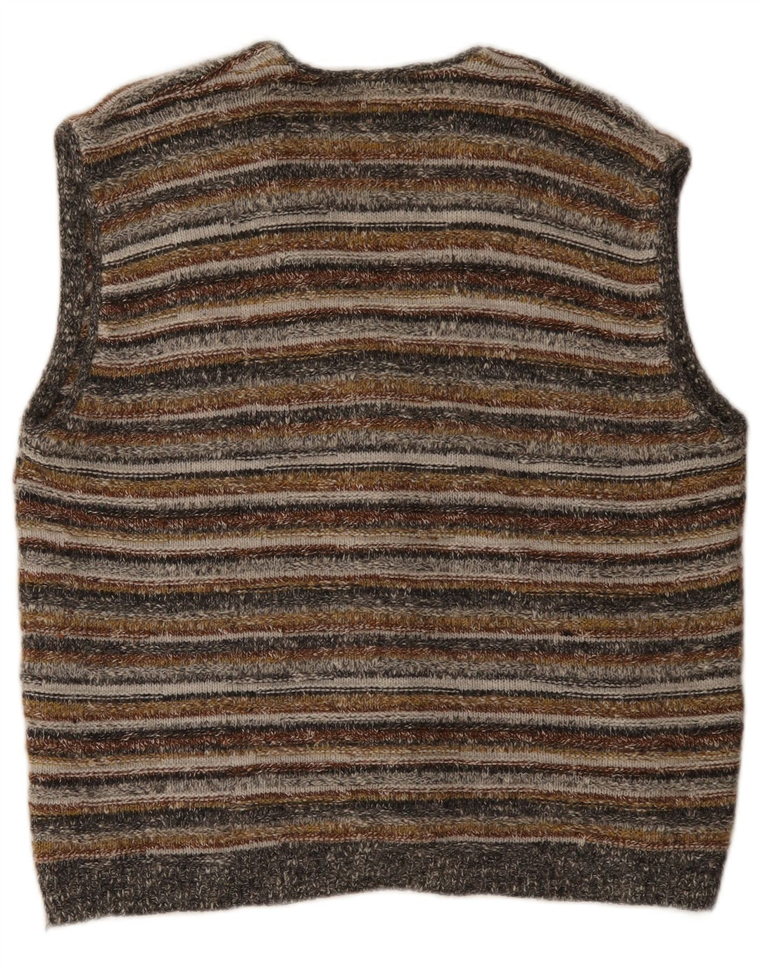 St. Bernard - Cárdigan sin mangas para hombre, talla grande, multicolor, a rayas