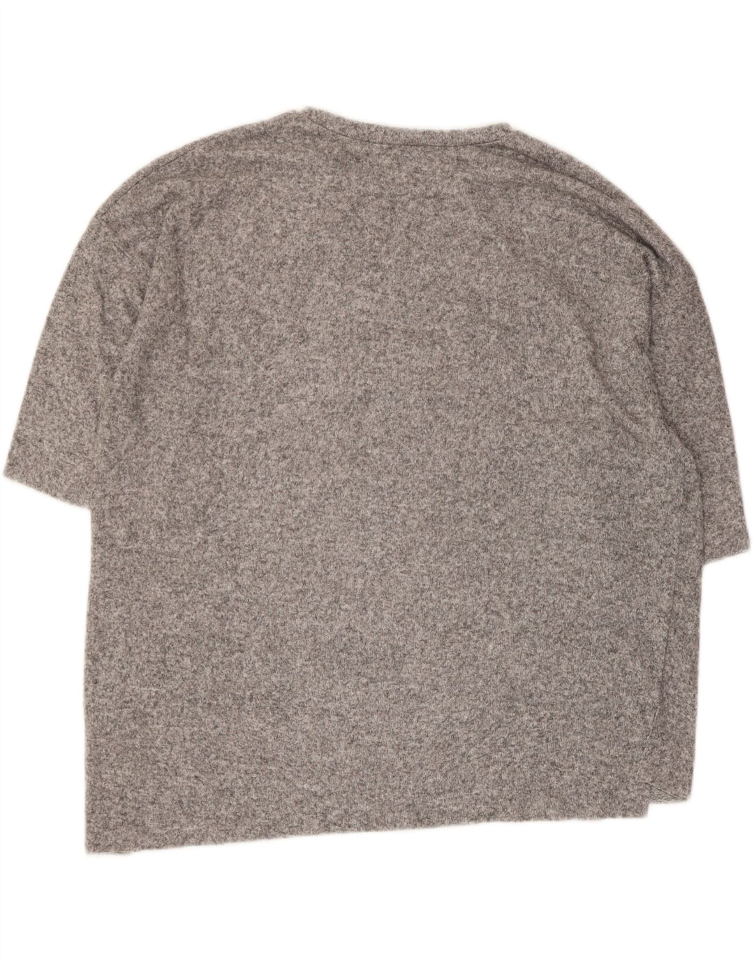 Zara Mujer Camiseta Extragrande Top UK 10 Small Gris Moteado