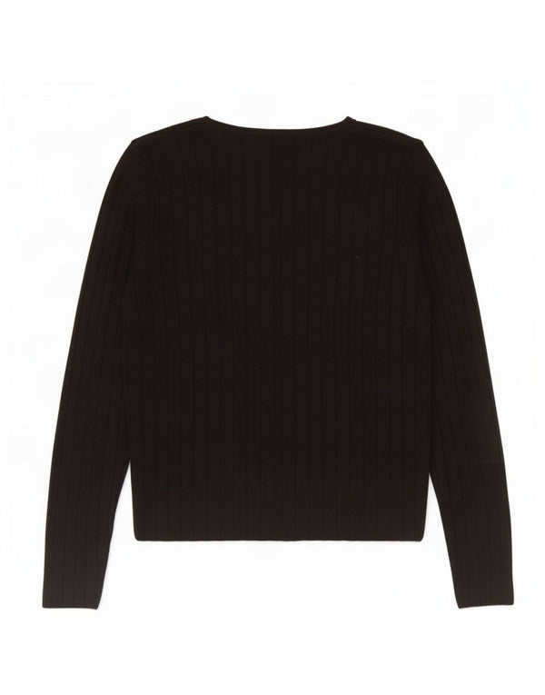 Topshop Suéter con Cuello en V para Mujer UK 40 Medio Negro Acrílico