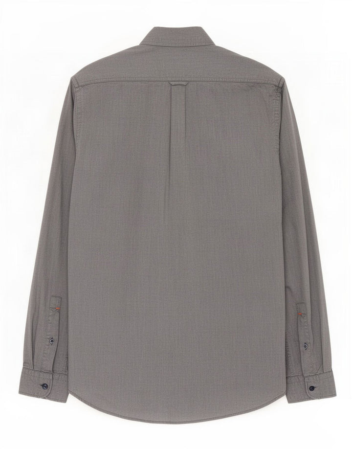 Camisa Hugo Boss Hombre Regular Fit Algodón Azul Medio