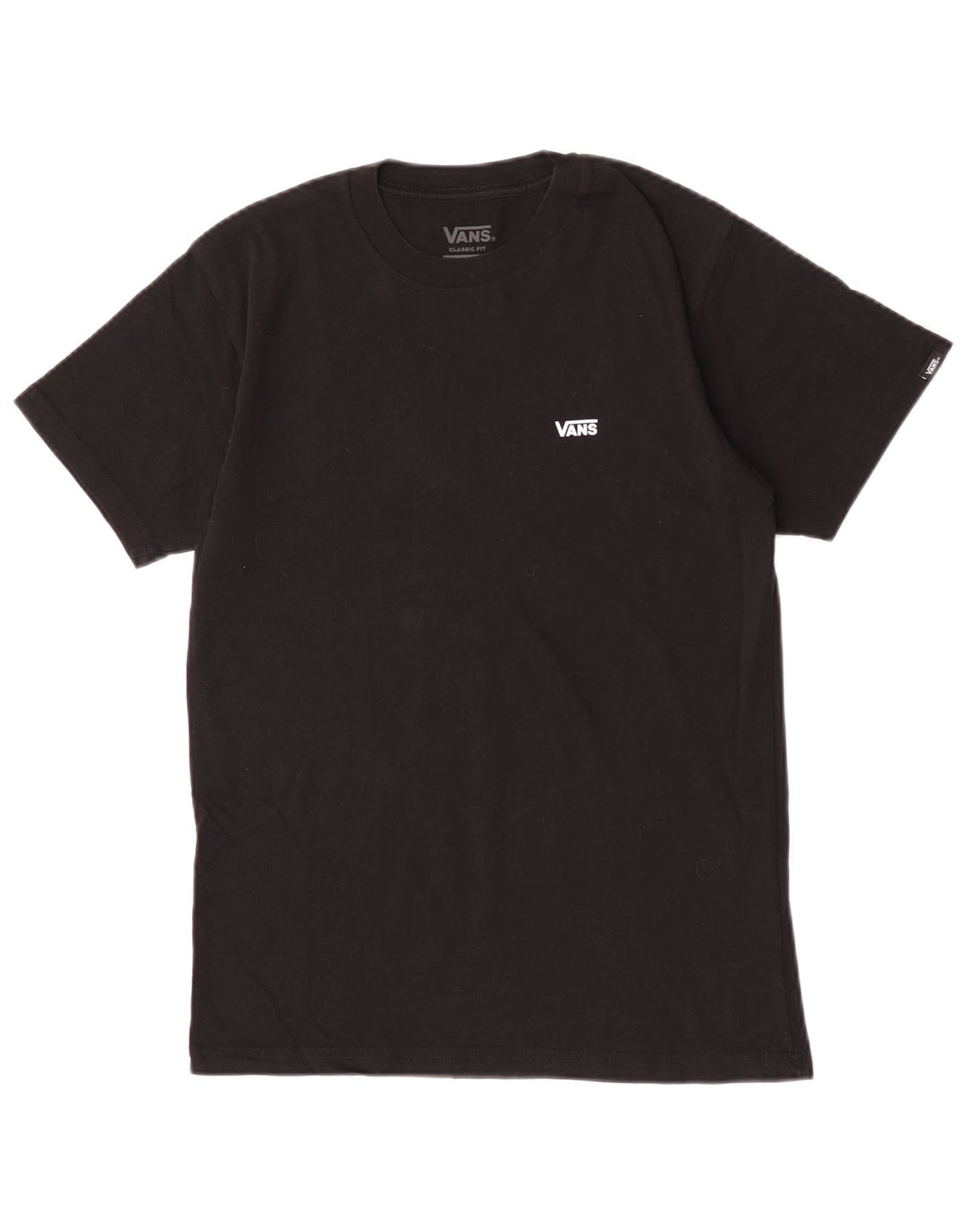 Vans Camiseta Classic Fit para hombre Top Small Black Cotton