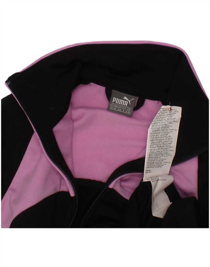 PUMA Chaqueta de chándal para niña 5-6 años Poliéster con bloques de color negro