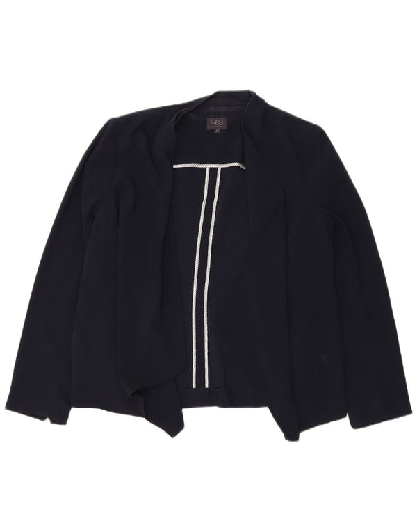 Marks & Spencer Chaqueta tipo blazer abierta para mujer UK 46 Grande Poliéster azul marino
