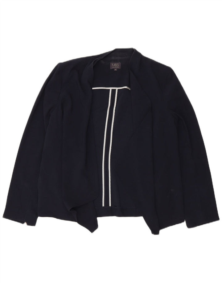Marks & Spencer Chaqueta tipo blazer abierta para mujer UK 46 Grande Poliéster azul marino