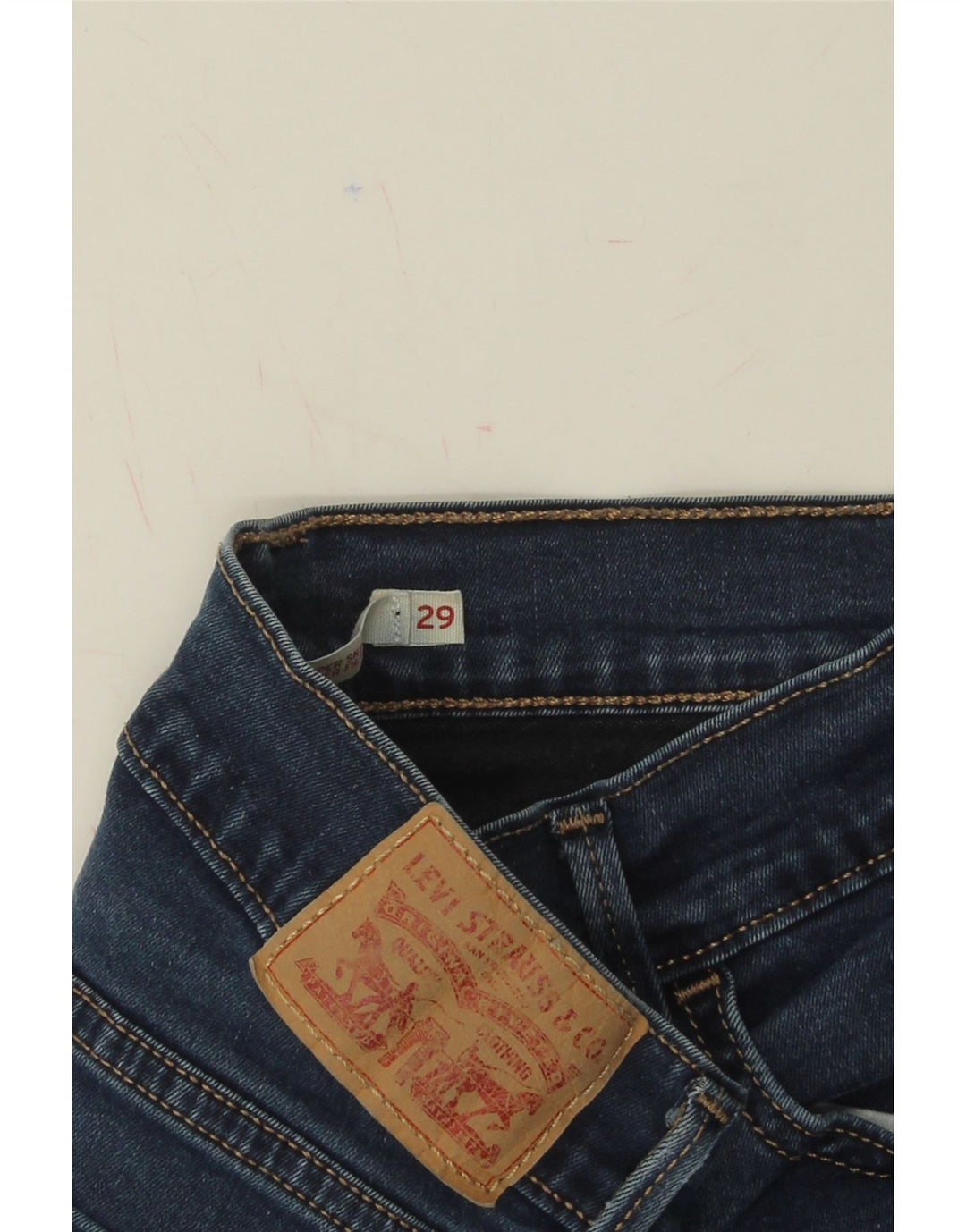 LEVI'S Womens 710 Super Skinny Jeans W29 L30 Navy Blue Vintage Levi's and Second-Hand Levi's from Messina Hembry 