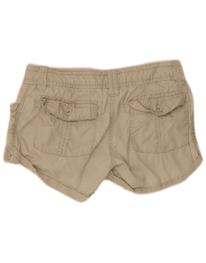 Roxy Pantalones cortos para mujer UK 8 Small W32 Algodón beige