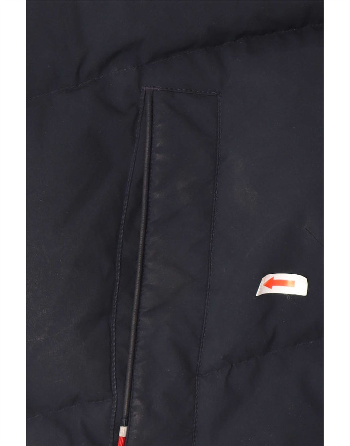 Tommy Hilfiger Chaqueta acolchada con capucha para hombre UK 38 Medium Azul marino Poliéster