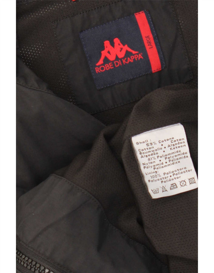 Kappa Chaqueta utilitaria para hombre Reino Unido 40 Grande Algodón negro
