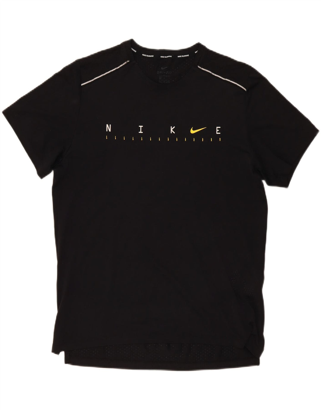 NIKE Camiseta gráfica Dri Fit para hombre, talla grande, poliéster negro