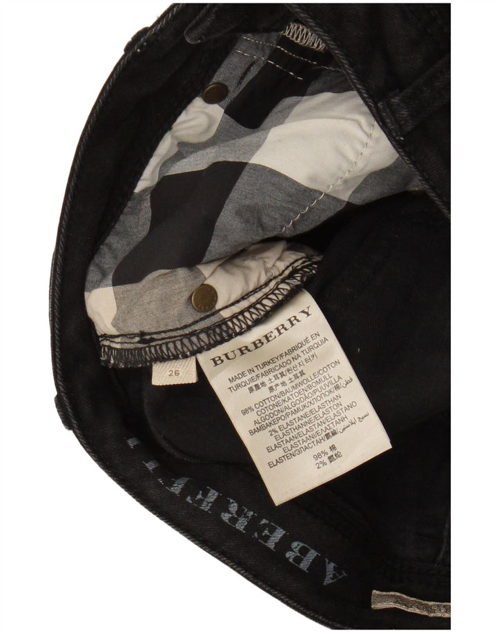 Burberry Vaqueros Rectos Mujer W26 L25 Algodón Negro