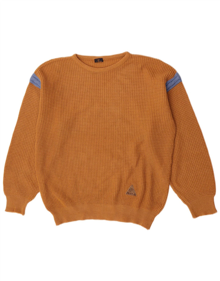 Claude De Pierre Jersey De Cuello Redondo Para Hombre De Lana Marrón Medio