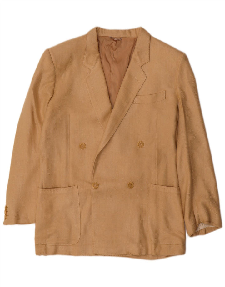 Vintage hombres doble pecho Blazer chaqueta IT 50 grande beige