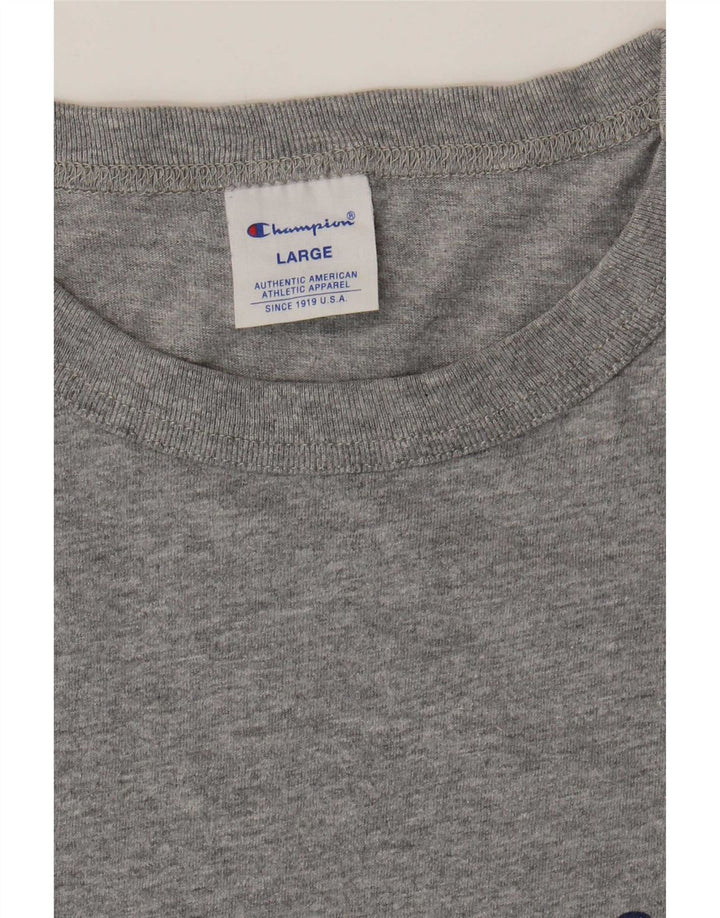 Champion Camiseta gráfica para hombre Top grande gris moteado