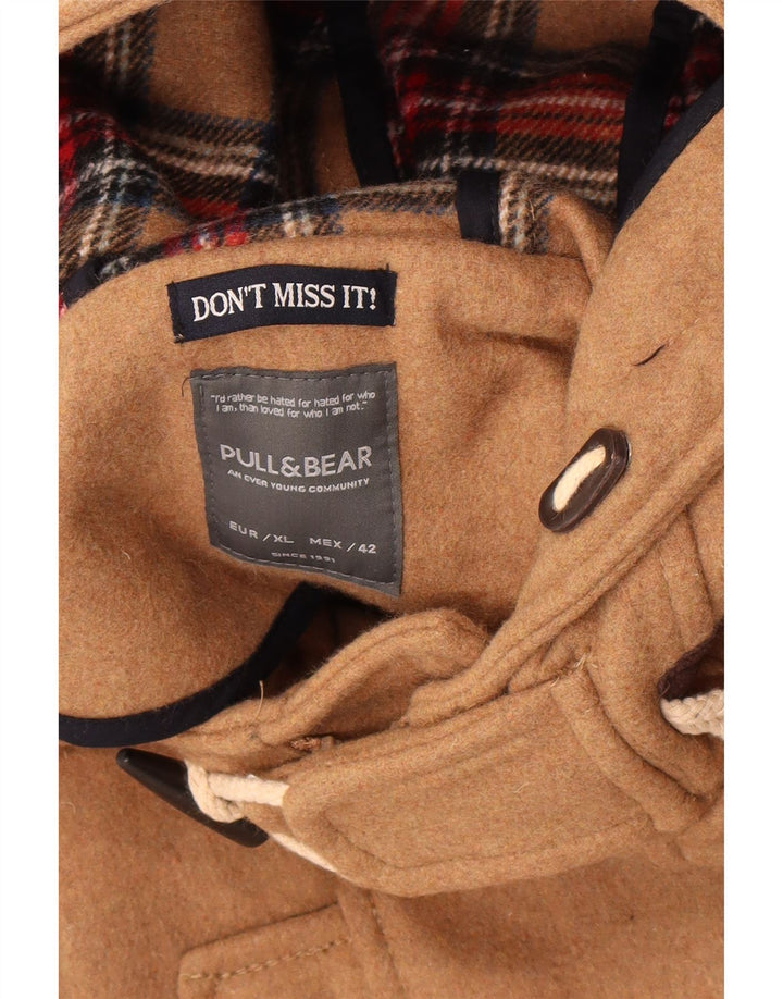 Pull & Bear Trenca con capucha para hombre UK 42 XL Poliéster beige