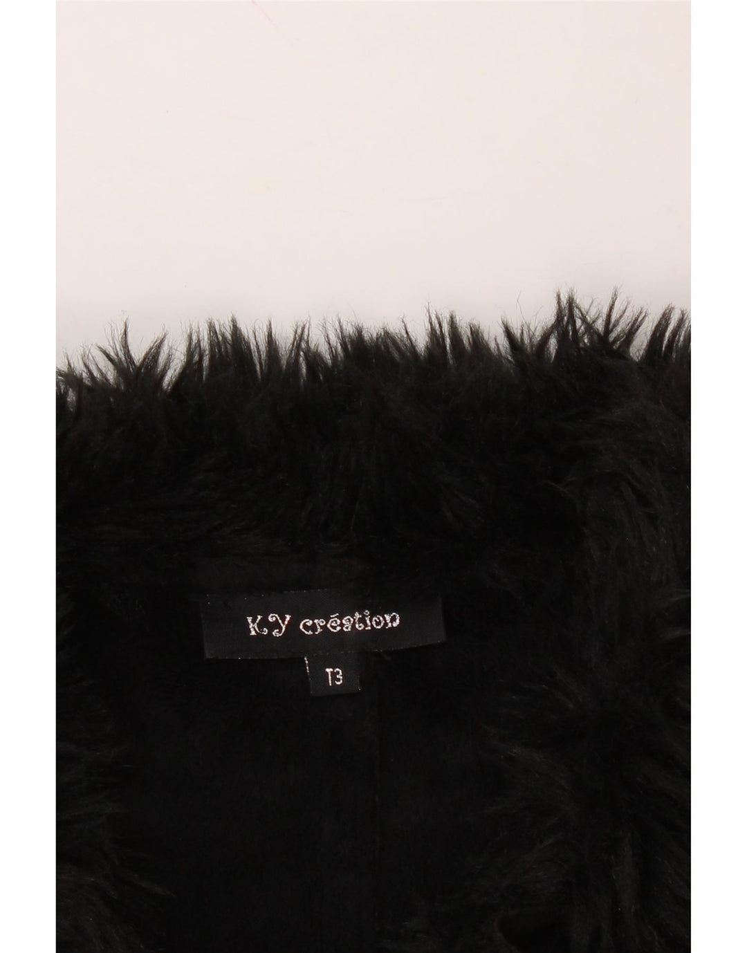 CREATION Womens Sherpa Duffle Coat UK 14 Medium Black Polyester Vintage Creation and Second-Hand Creation from Messina Hembry 