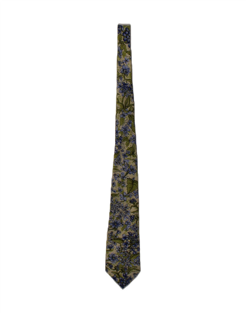 GUCCI Mens Tie One Size Green Floral Silk Vintage Gucci and Second-Hand Gucci from Messina Hembry 